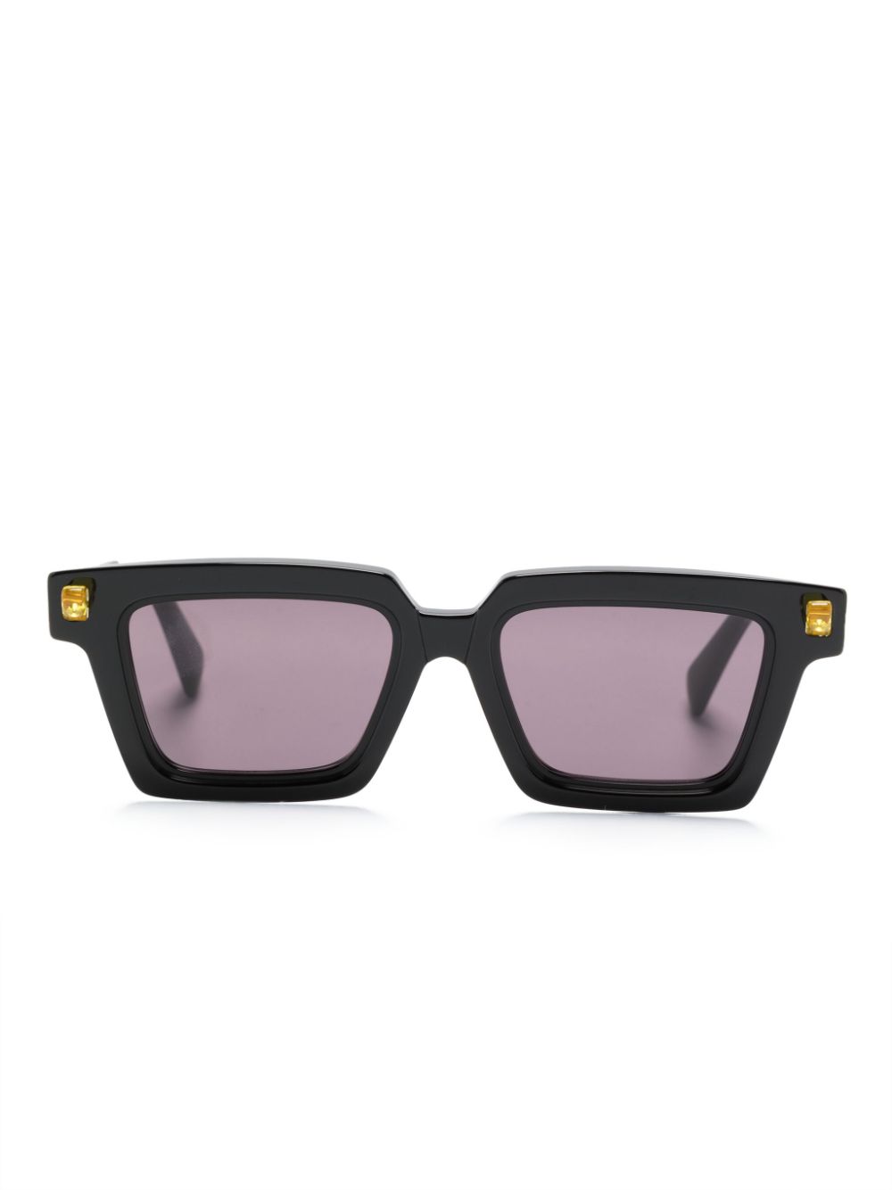 Kuboraum Q2 Sonnenbrille mit eckigem Gestell - Schwarz von Kuboraum