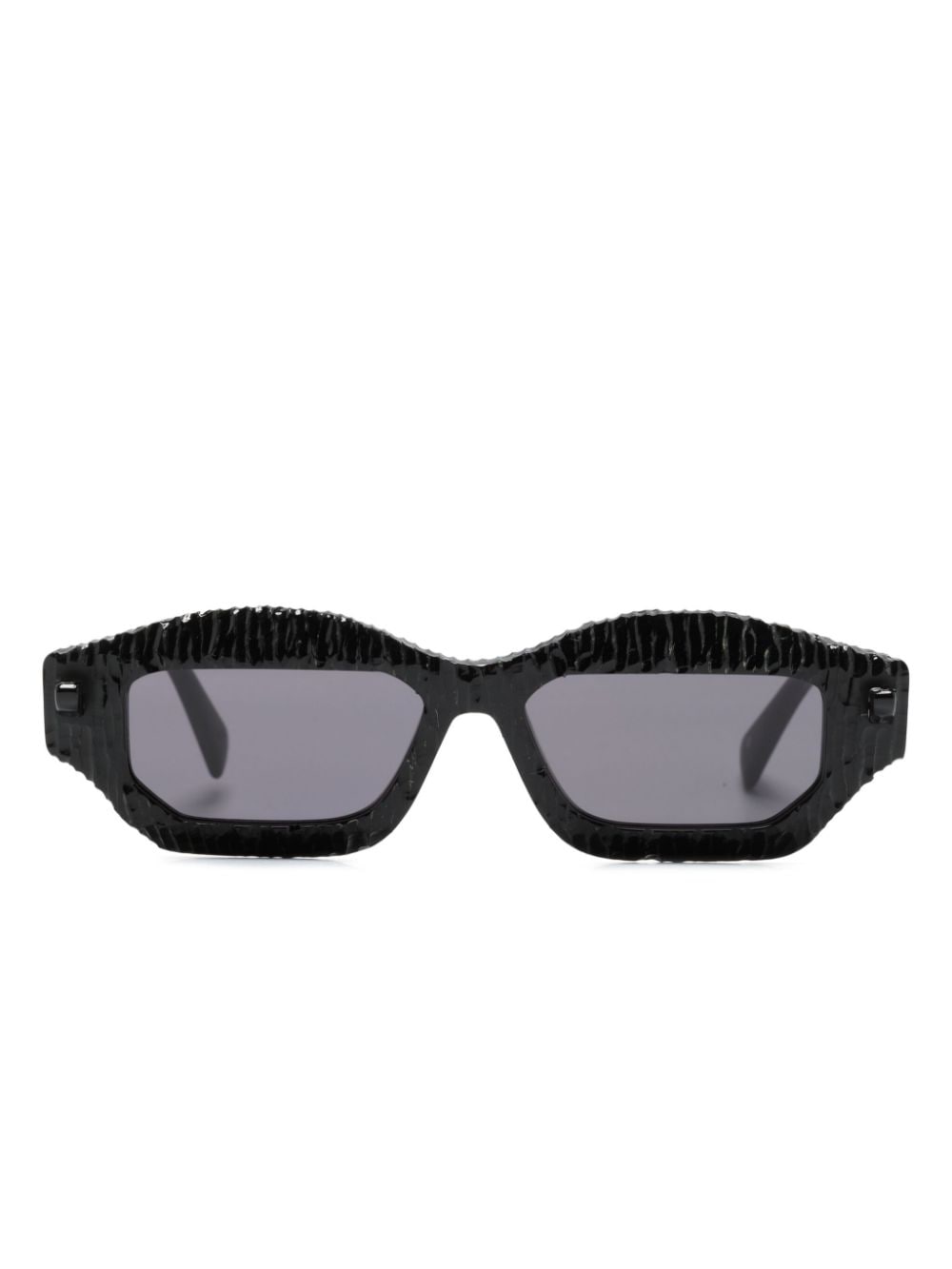 Kuboraum Q6 Sonnenbrille mit geometrischem Gestell - Schwarz von Kuboraum