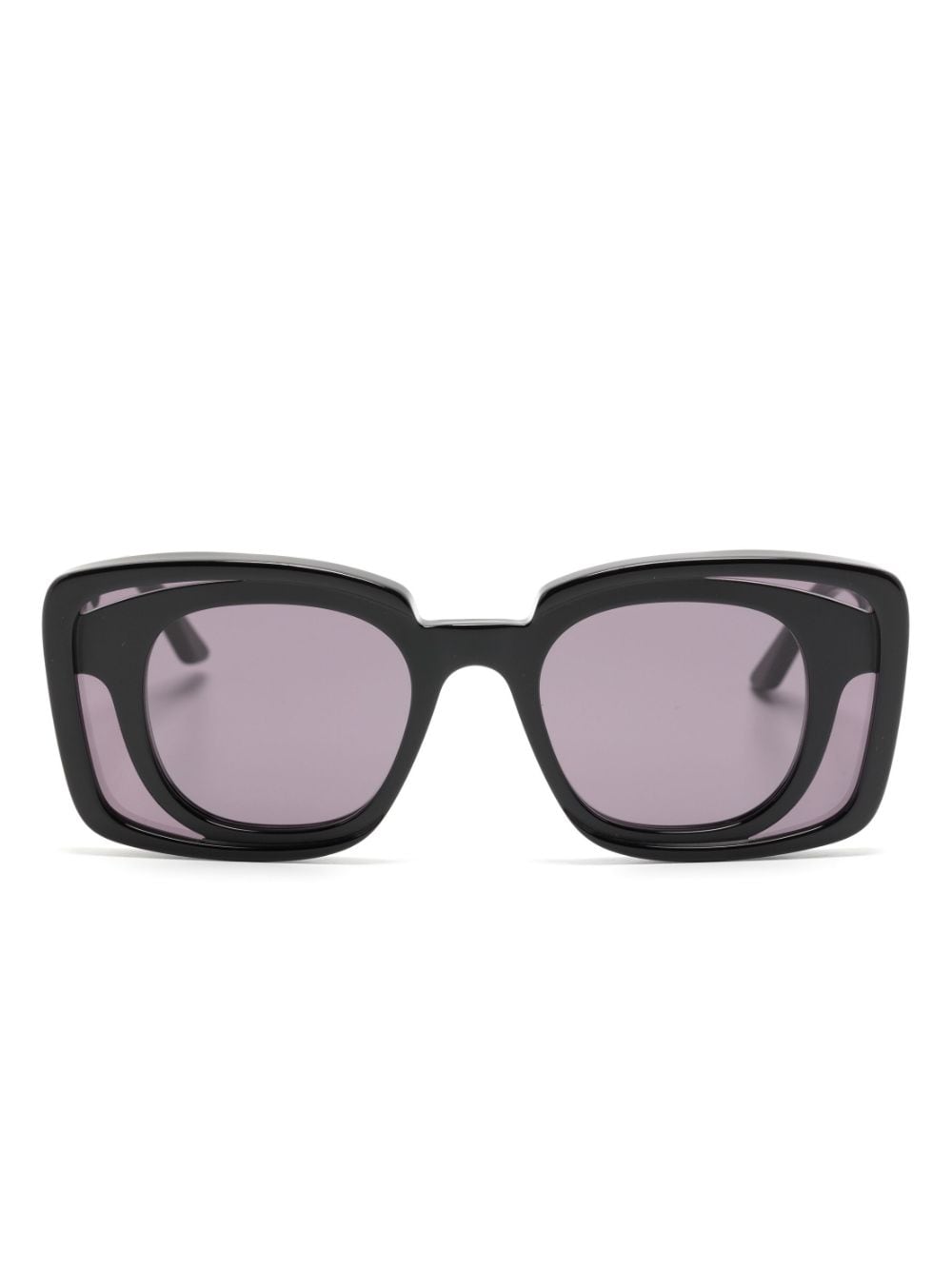 Kuboraum Sonnenbrille mit eckigem Gestell - Schwarz von Kuboraum