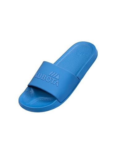 Kubota Badelatschen Herren für Sauna – Strand und Badeschuhe – Badeschlappen für Dusch – Anti Rutsch Badelatschen - Wasserdicht Badesandalen - Blau Einfarbig 44 von Kubota