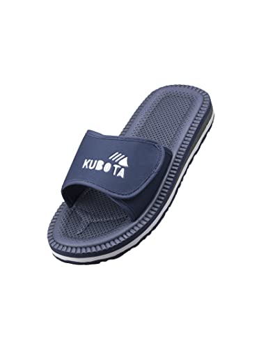 Kubota Badelatschen mit Klettverschluss Damen, Pantoletten, Hausschuhe, Badeschuhe für Strand, Badesandalen Sommer, Schuhe fur Dusch und Sauna - Dunkelblau 40 von Kubota