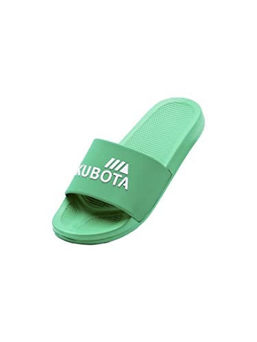 Kubota Badeschuhe Damen, Badelatschen, Badeschlappen für den Pool Dusch und Sauna Schuhe, Rutschfest, Leicht und Elastisch Pantoletten, Sommer Sandalen - Grün 39 von Kubota