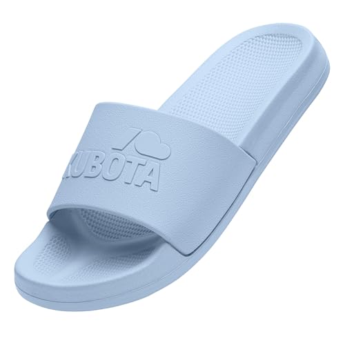 Kubota Basic Badelatschen Herren & Damen - Rutschfest Badeschuhe - Flip Flops für Sauna & Strand - Leichte Hausschuhe - Blau Einfarbig 36 von Kubota