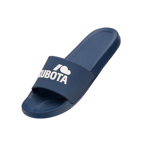 Kubota Basic Badelatschen Herren & Damen - Rutschfest Badeschuhe - Flip Flops für Sauna & Strand - Leichte Hausschuhe - Dunkelblau 43 von Kubota