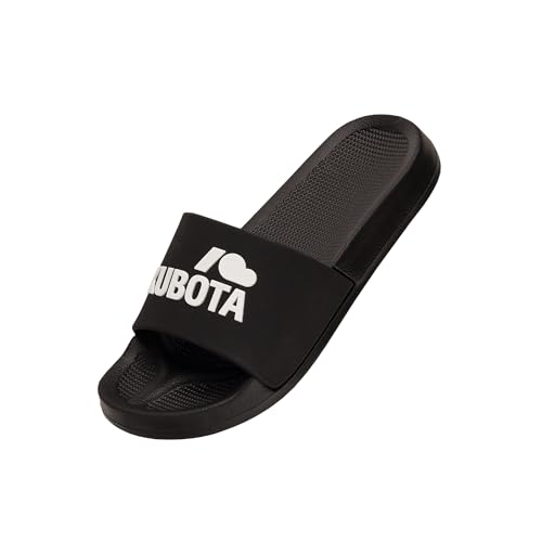 Kubota Basic Badelatschen Herren & Damen - Rutschfest Badeschuhe - Flip Flops für Sauna & Strand - Leichte Hausschuhe - Schwarz 39 von Kubota