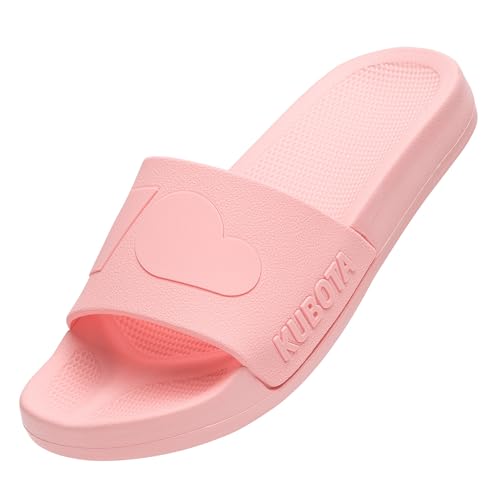 Kubota Basic Cloud Badelatschen Damen - Rutschfest Badeschuhe - Flip Flops für Sauna & Strand - Leichte Hausschuhe - Rosa - 36 von Kubota