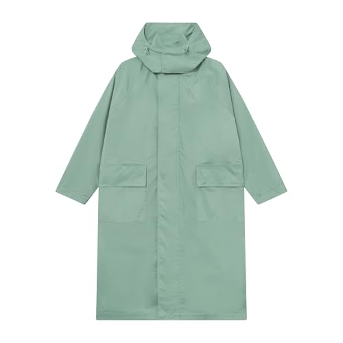 Kubota Regenjacke für Damen & Herren - Wasserdicht Regenponcho mit Kapuze - Leichte Regenmantel Festival - Lang Sommer Jacke - Windbreaker Mantel - Grün S/M von Kubota