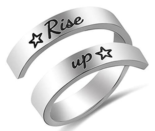 Verstellbare Ringe für Frauen/Männer,Kucheed Inspirierender Ring Schmuck Graviert Ich Bin Genug,Edelstahl Spiralwickel Twist Ring,Ermutigung Geburtstag Abschlussgeschenke für Mädchen Jungen von Kucheed