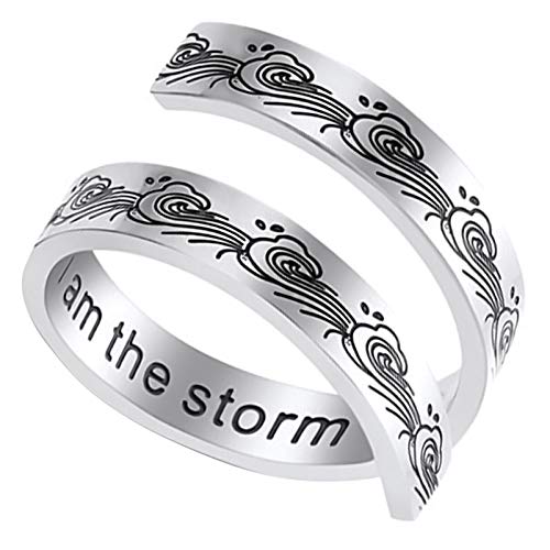 Verstellbare Ringe für Frauen/Männer,Kucheed Inspirierender Ring Schmuck Graviert Ich Bin Genug,Edelstahl Spiralwickel Twist Ring,Ermutigung Geburtstag Abschlussgeschenke für Mädchen Jungen von Kucheed