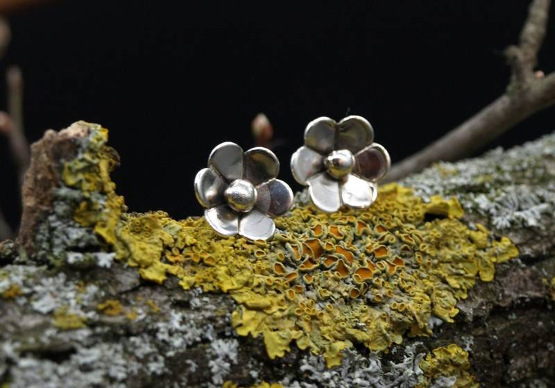 Blüten Ohrstecker, Blumen Ohrringe, Sterling Silber 925 Blüten Ohrstecker, Blumen Ohrringe, Sterling Silber 925 von KudawPellu