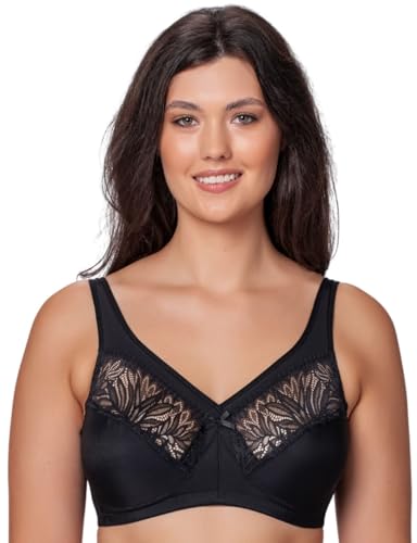 Kudreshov Lingerie BH Damen Sky BH Bügel –Rückenverschluss für große B-F-Körbchen– Entlastungs-BH in Groß größen –Minimizer BH– BH Breite Träger (DE/NL/SE/PL, Körbchengröße & Bandgröße, D, 85) von Kudreshov Lingerie