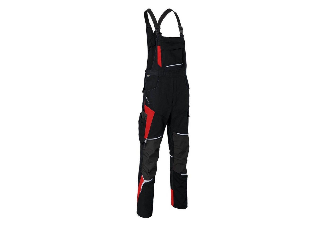 Kübler Latzhose Kübler Bodyforce Latzhose schwarz/mittelrot von Kübler