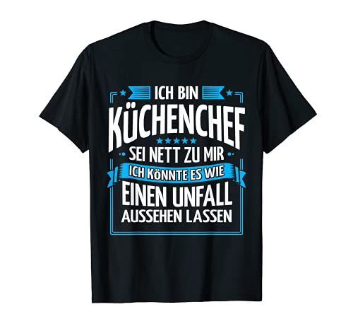 Herren Ich Bin Küchenchef T-Shirt von Küche Koch Geschenk-Idee Kochen
