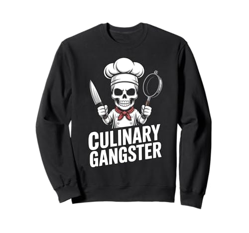 Lustiges Koch Outfit für Herren Küchenchef Culinary Gangster Sweatshirt von Küchen Design Chefkoch Küche Grillen Kochen Grafik