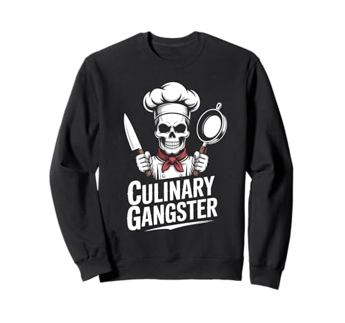 Lustiges Koch Outfit für Herren Küchenchef Culinary Gangster Sweatshirt von Küchen Design Chefkoch Küche Grillen Kochen Grafik