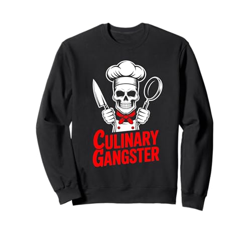 Lustiges Koch Outfit für Herren Küchenchef Culinary Gangster Sweatshirt von Küchen Design Chefkoch Küche Grillen Kochen Grafik