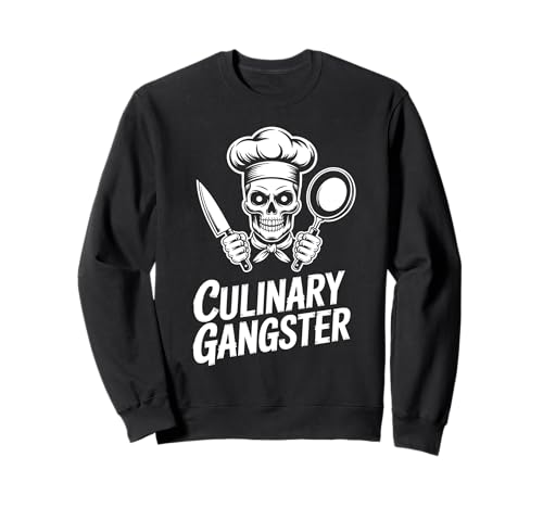 Lustiges Koch Outfit für Herren Küchenchef Culinary Gangster Sweatshirt von Küchen Design Chefkoch Küche Grillen Kochen Grafik