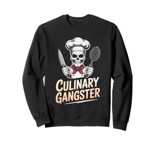 Lustiges Koch Outfit für Herren Küchenchef Culinary Gangster Sweatshirt von Küchen Design Chefkoch Küche Grillen Kochen Grafik