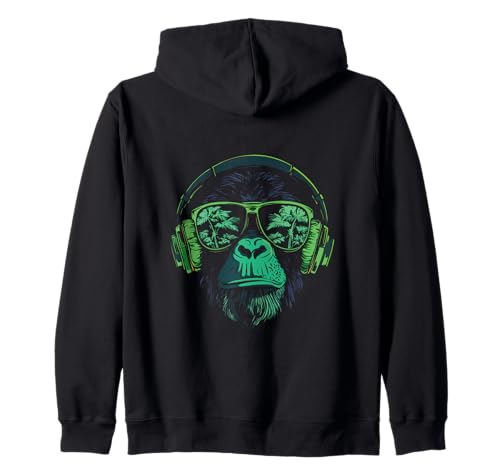 Bunter AFFE Kopfhörer Vibrant Graffiti Buntes Kinder Kapuzenjacke Bunter AFFE Kopfhörer Vibrant Graffiti Buntes Kinder Kapuzenjacke von Kühle Vibrierende Musik Affen Kopfhörer Kunst Affe