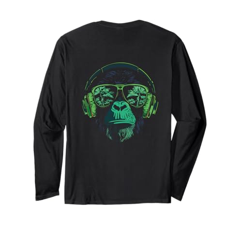 Bunter AFFE Kopfhörer Vibrant Graffiti Buntes Kinder Langarmshirt Bunter AFFE Kopfhörer Vibrant Graffiti Buntes Kinder Langarmshirt von Kühle Vibrierende Musik Affen Kopfhörer Kunst Affe