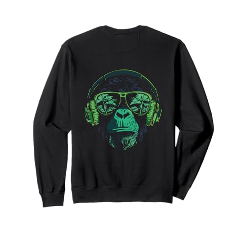 Bunter AFFE Kopfhörer Vibrant Graffiti Buntes Kinder Sweatshirt Bunter AFFE Kopfhörer Vibrant Graffiti Buntes Kinder Sweatshirt von Kühle Vibrierende Musik Affen Kopfhörer Kunst Affe