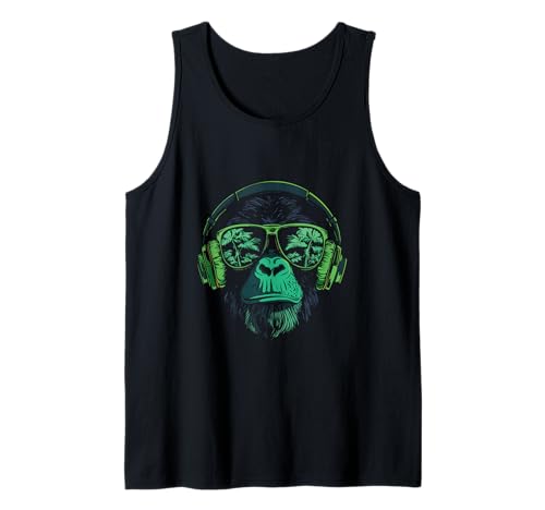 Bunter AFFE Kopfhörer Vibrant Graffiti Buntes Kinder Tank Top Bunter AFFE Kopfhörer Vibrant Graffiti Buntes Kinder Tank Top von Kühle Vibrierende Musik Affen Kopfhörer Kunst Affe