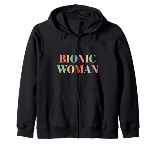 Bionic Woman Hüfte Knie Operation Genesung Prothese Kapuzenjacke von Künstliches Gelenk Gute Besserung Geschenke Damen