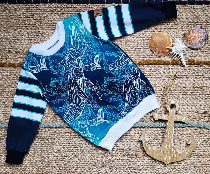 Bio Baumwolle Kinderpullover Weich, Kuschelig Und Maritim - Nachhaltig Produzierte Pullover Für Glückliche Kinder Schulanfang von Kuestenjuwel