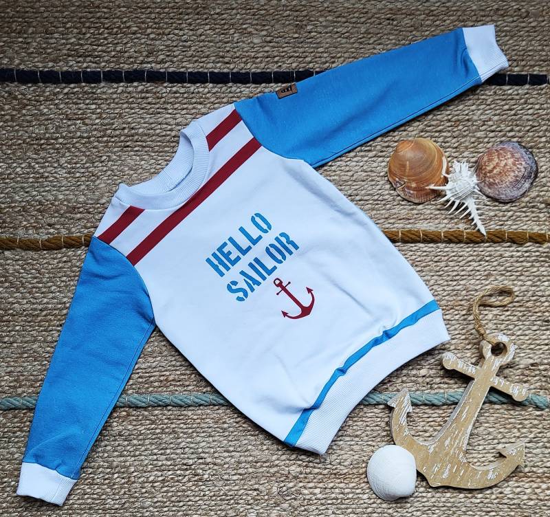 Bio Baumwolle Kinderpulloverweich, Kuschelig Und Maritim-Nachhaltig Produzierte Pullover Für Glückliche Kinder Schulanfang von Kuestenjuwel