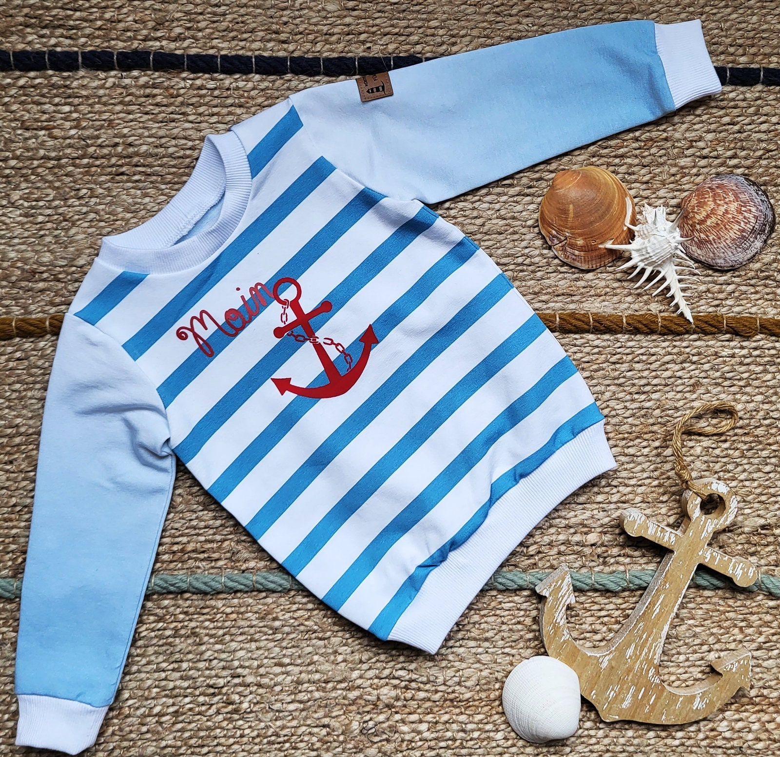 Maritimer Kinderpullover Aus Bio-Baumwolle Leicht, Kuschelig Und Nachhaltig Für Unsere Kleinen Schulanfang von Kuestenjuwel