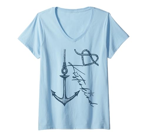 Damen Küstenkind Nordsee Ostsee Meer Liebe Heimatliebe Anker T-Shirt mit V-Ausschnitt Damen Küstenkind Nordsee Ostsee Meer Liebe Heimatliebe Anker T-Shirt mit V-Ausschnitt von Küstenkind Nordsee Ostsee Meer Liebe Heimatliebe
