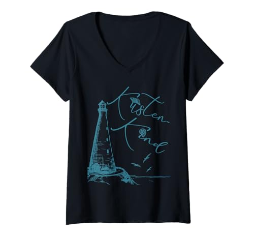 Damen Küstenkind Nordsee Ostsee Meer Liebe Heimatliebe Leuchtturm T-Shirt mit V-Ausschnitt Damen Küstenkind Nordsee Ostsee Meer Liebe Heimatliebe Leuchtturm T-Shirt mit V-Ausschnitt von Küstenkind Nordsee Ostsee Meer Liebe Heimatliebe