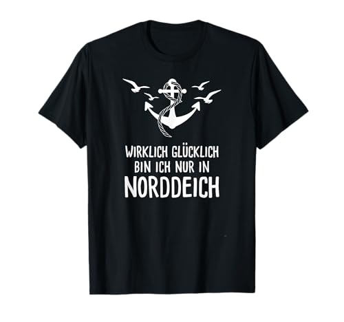 Küstenträumer Herren Urlaub T-Shirt Schwarz Kurzarm Klein Klassisch Notch-Kragen Nordsee Fan von Küstenträumer