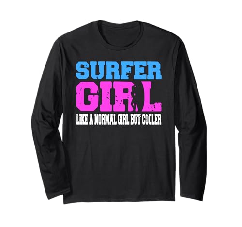 Surfer-Mädchen Cooler Strandspaß Langarmshirt Surfer-Mädchen Cooler Strandspaß Langarmshirt von Küstenwellen- und Surffans