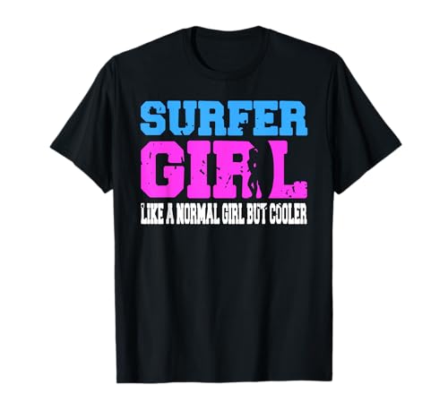 Surfer-Mädchen Cooler Strandspaß T-Shirt Surfer-Mädchen Cooler Strandspaß T-Shirt von Küstenwellen- und Surffans