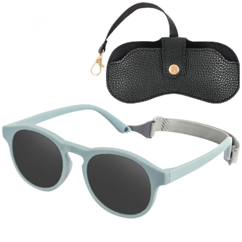 Baby Sonnenbrille, Kinder Sonnenbrille ab 6 Monate bis 3 Jahre, Polarisierte Kindersonnenbrille mit Gummiband, Weiches Silikon Verstellbar Babysonnenbrillen fur Jungen Mädchen （Wunderbar Verpackt） von KufaerBeam