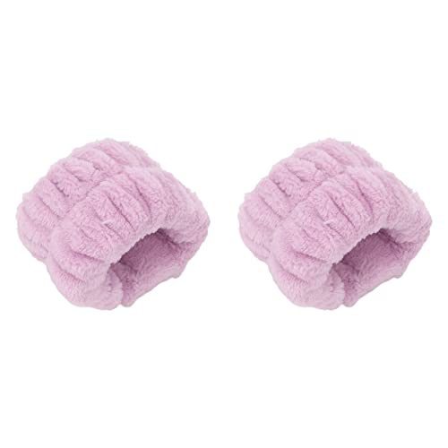 Kufoo Spa Wash Wristband Starke Wasseraufnahme Hautfreundliche Armbänder für die Gesichtsreinigung zu Hause (Lila) von Kufoo