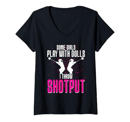 Damen Kugelstoßen Kugelstoß Kugelstoßer T-Shirt mit V-Ausschnitt Damen Kugelstoßen Kugelstoß Kugelstoßer T-Shirt mit V-Ausschnitt von Kugelstoßen Kugelstoßer Kugelstoßerin