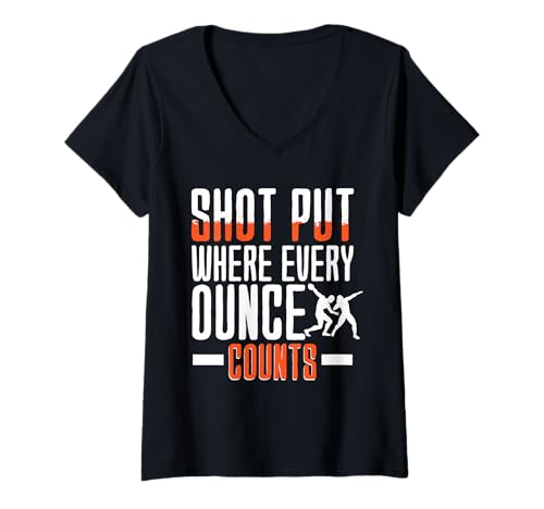 Damen Kugelstoßen Kugelstoß Kugelstoßer T-Shirt mit V-Ausschnitt Damen Kugelstoßen Kugelstoß Kugelstoßer T-Shirt mit V-Ausschnitt von Kugelstoßen Kugelstoßer Kugelstoßerin