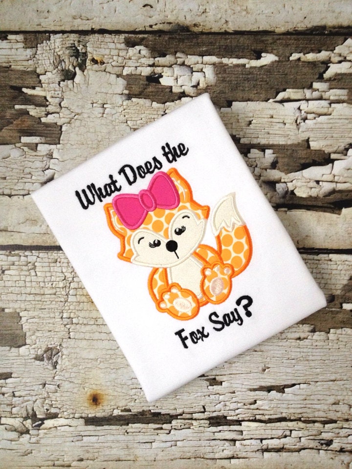 Was Sagt Der Fuchs? - Fuchs Besticktes Shirt Orange Mädchen von KuggaKIDS