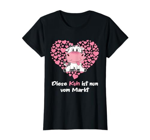 Damen Landwirtin Braut Outfit mit Kuh JGA T-Shirt Damen Landwirtin Braut Outfit mit Kuh JGA T-Shirt von Kuh Frauen Landwirtschaft Landwirt Hochzeitsoutfit