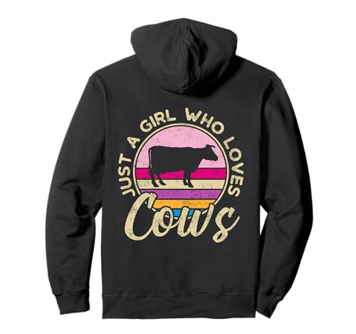 Nur ein Mädchen das Kühe liebt Retro Bauernhof Rinder Outfit Pullover Hoodie Nur ein Mädchen das Kühe liebt Retro Bauernhof Rinder Outfit Pullover Hoodie von Kuh Frauen Vintage Design Damen Geschenkidee