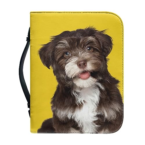 Kuiaobaty 3D Hund Druck Buch Abdeckung für Notebook, Griff Buch Tasche Leder Buch Fall Tasche Schreibwaren Bleistift Fall für Kinder Bookish Geschenk von Kuiaobaty