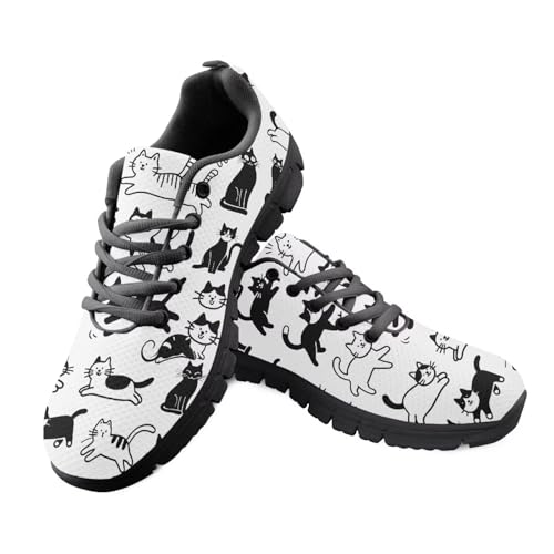 Kuiaobaty Atmungsaktive Turnschuhe für Damen, legere Arbeitsschuhe, Van Gogh Art, Schmetterling, Leopardenmuster, athletische Wanderschuhe, Fitnessstudio, Fitness-Sneaker, Doodle Cats, 41.5 EU Kuiaobaty Atmungsaktive Turnschuhe für Damen, legere Arbeitsschuhe, Van Gogh Art, Schmetterling, Leopardenmuster, athletische Wanderschuhe, Fitnessstudio, Fitness-Sneaker, Doodle Cats, 41.5 EU von Kuiaobaty