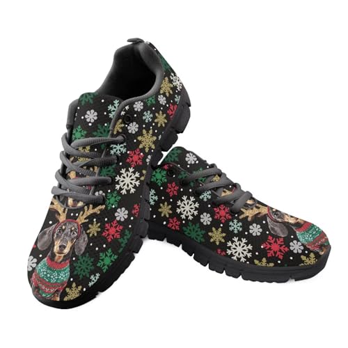 Kuiaobaty Atmungsaktive Turnschuhe für Damen, legere Arbeitsschuhe, Van Gogh Art, Schmetterling, Leopardenmuster, athletische Wanderschuhe, Fitnessstudio, Fitness-Sneaker, Weihnachtsdackel Kuiaobaty Atmungsaktive Turnschuhe für Damen, legere Arbeitsschuhe, Van Gogh Art, Schmetterling, Leopardenmuster, athletische Wanderschuhe, Fitnessstudio, Fitness-Sneaker, Weihnachtsdackel von Kuiaobaty