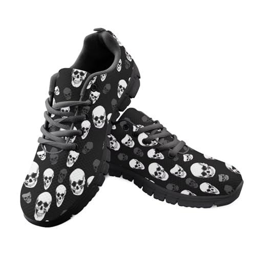 Kuiaobaty Atmungsaktive Turnschuhe für Damen, legere Arbeitsschuhe, Van Gogh Art, Schmetterling, Leopardenmuster, athletische Wanderschuhe, Fitnessstudio, Fitness-Sneaker, Weißer Totenkopf, 45 EU Kuiaobaty Atmungsaktive Turnschuhe für Damen, legere Arbeitsschuhe, Van Gogh Art, Schmetterling, Leopardenmuster, athletische Wanderschuhe, Fitnessstudio, Fitness-Sneaker, Weißer Totenkopf, 45 EU von Kuiaobaty