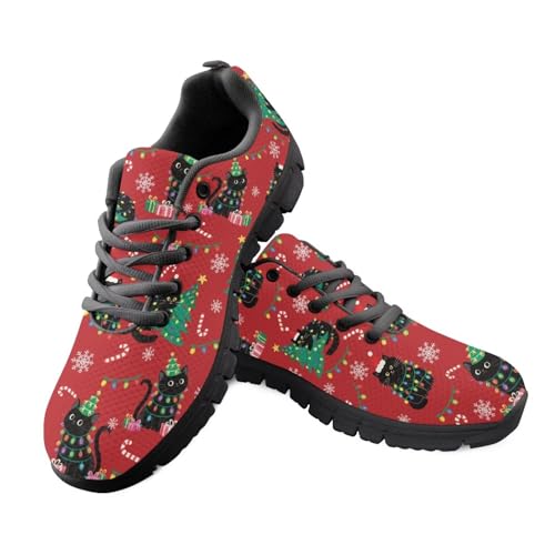 Kuiaobaty Atmungsaktive Turnschuhe für Damen, legere Arbeitsschuhe, Van Gogh Art, Schmetterling, Leopardenmuster, athletische Wanderschuhe, Fitnessstudio, Fitness-Sneaker, Xmas Cats Red, 43.5 EU Kuiaobaty Atmungsaktive Turnschuhe für Damen, legere Arbeitsschuhe, Van Gogh Art, Schmetterling, Leopardenmuster, athletische Wanderschuhe, Fitnessstudio, Fitness-Sneaker, Xmas Cats Red, 43.5 EU von Kuiaobaty
