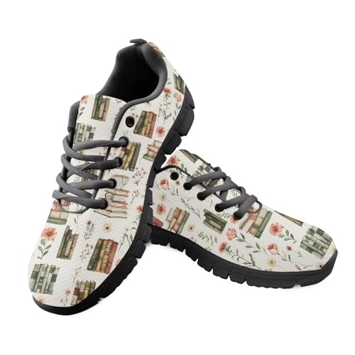 Kuiaobaty Bequeme Wanderschuhe für Weihnachten, Rose, leicht, atmungsaktiv, Netzstoff, Tribal-Dame, Mädchen, athletisch, Bücher Floral, 38 EU von Kuiaobaty