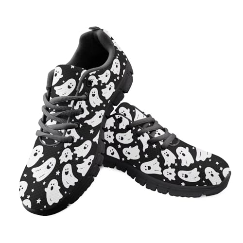 Kuiaobaty Bequeme Wanderschuhe für Weihnachten, Rose, leicht, atmungsaktiv, Netzstoff, Tribal-Dame, Mädchen, athletisch, Cute Ghosts Stars, 41.5 EU von Kuiaobaty