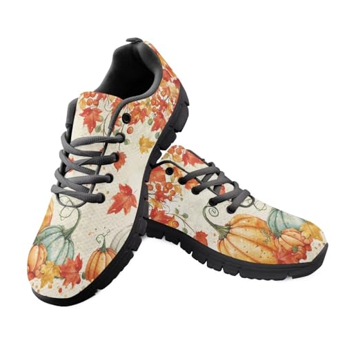Kuiaobaty Bequeme Wanderschuhe für Weihnachten, Rose, leicht, atmungsaktiv, Netzstoff, Tribal-Dame, Mädchen, athletisch, Kürbisse Ahorn, 43.5 EU von Kuiaobaty